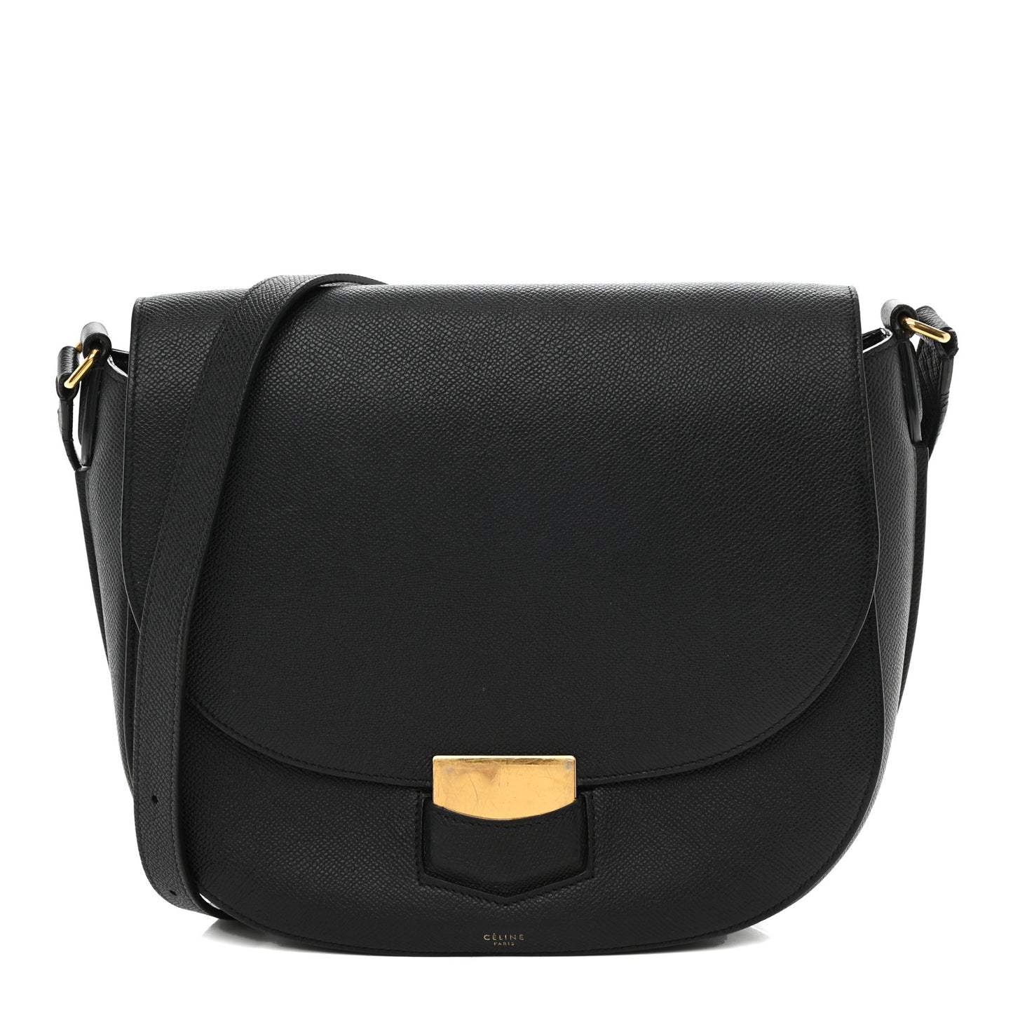 Grained Calfskin Medium Trotteur Black
