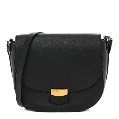 Celine Grained Calfskin Medium Trotteur Black 2 of 17
