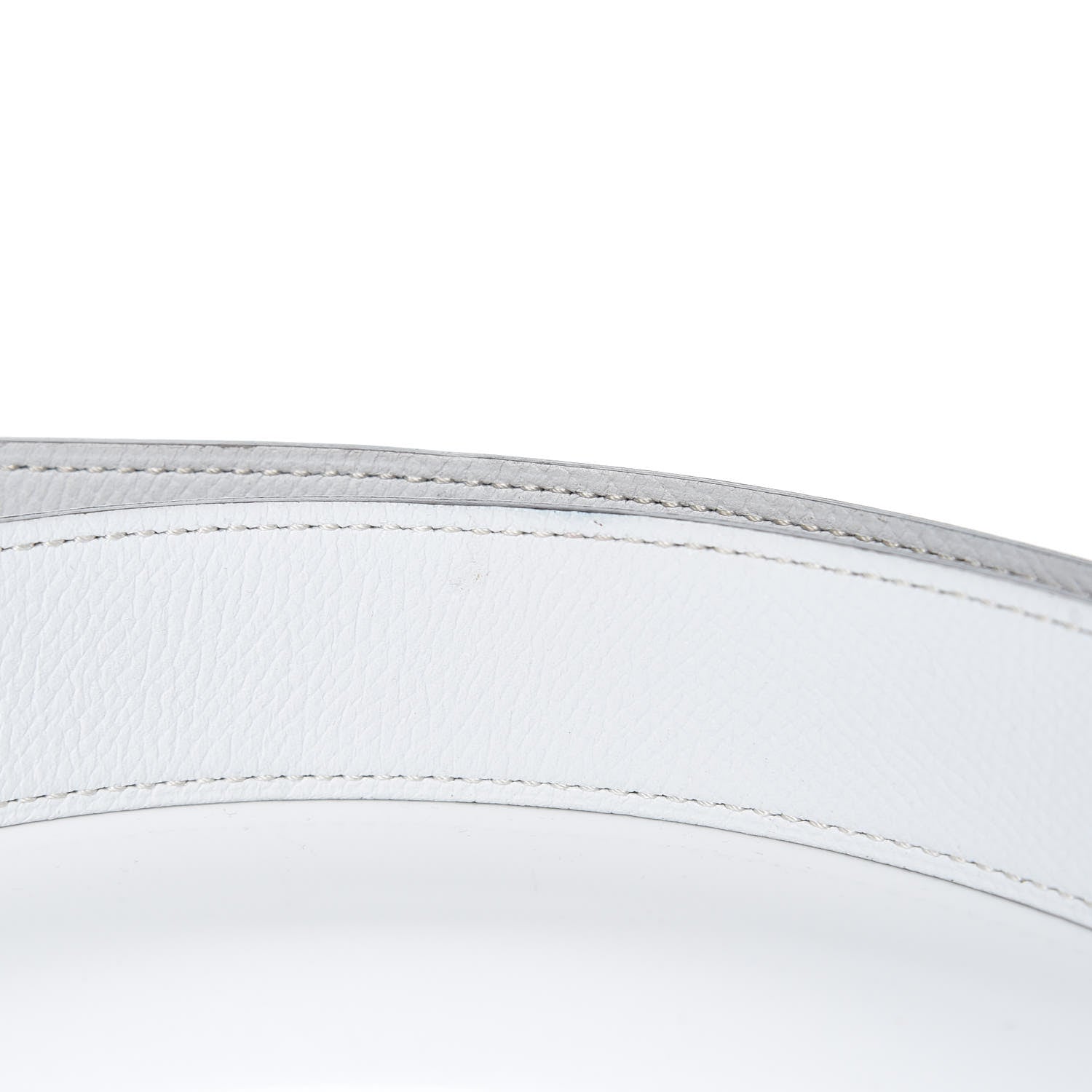 Hermes Epsom 32mm Belt Strap 95 White Etoupe 7 of 9