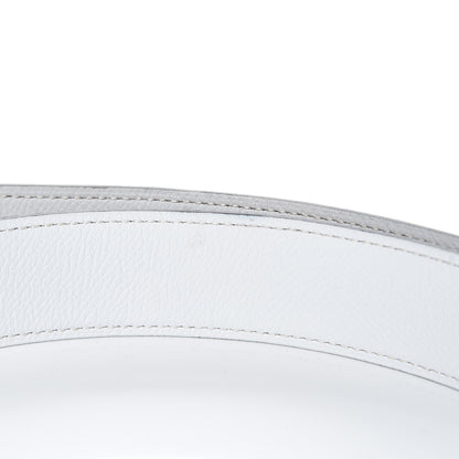 Hermes Epsom 32mm Belt Strap 95 White Etoupe 7 of 9