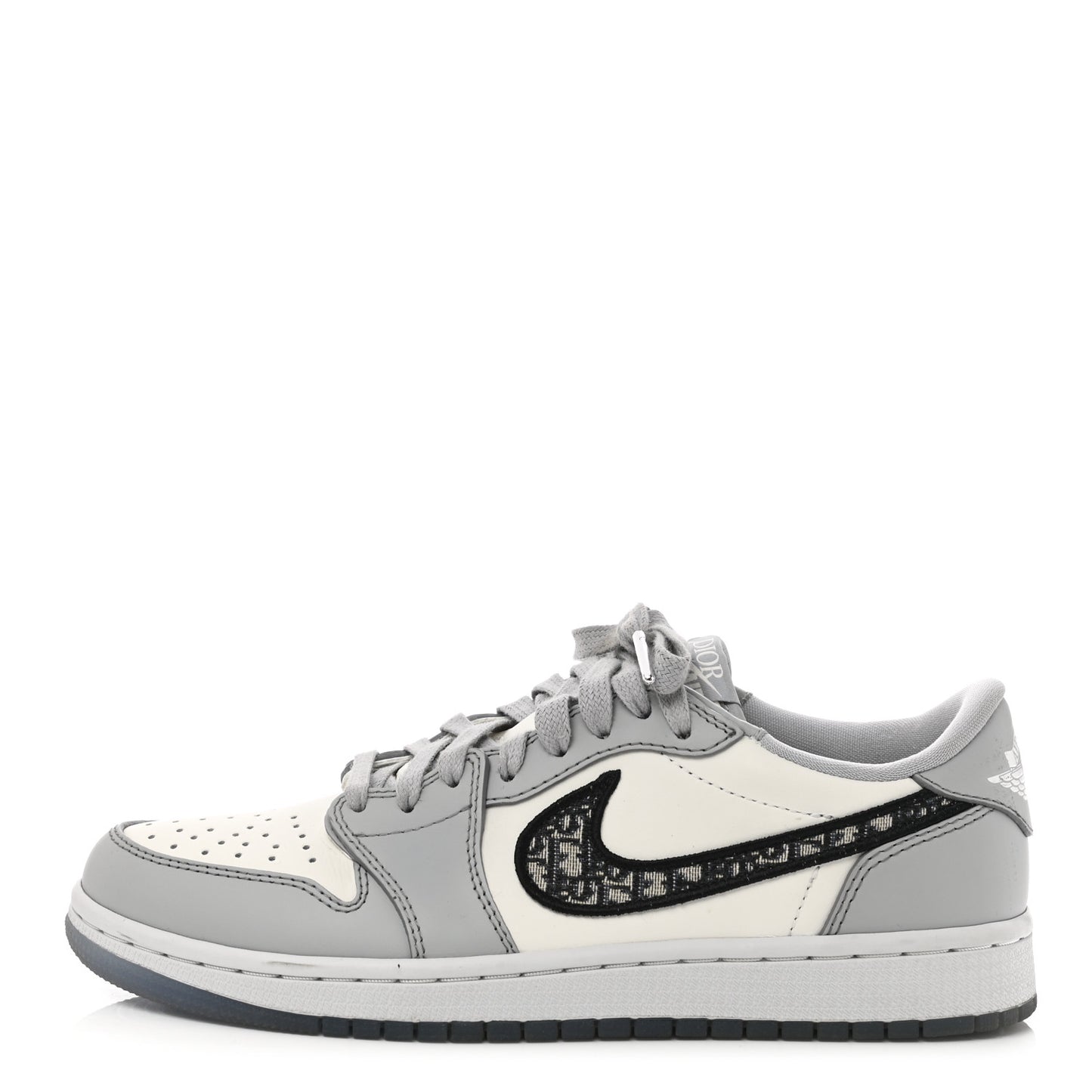X NIKE AIR JORDAN Calfskin Mens Oblique Low Sneakers 39 Beige White