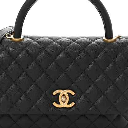 Chanel Caviar Quilted Small Coco Handle Flap Black 8 of 10