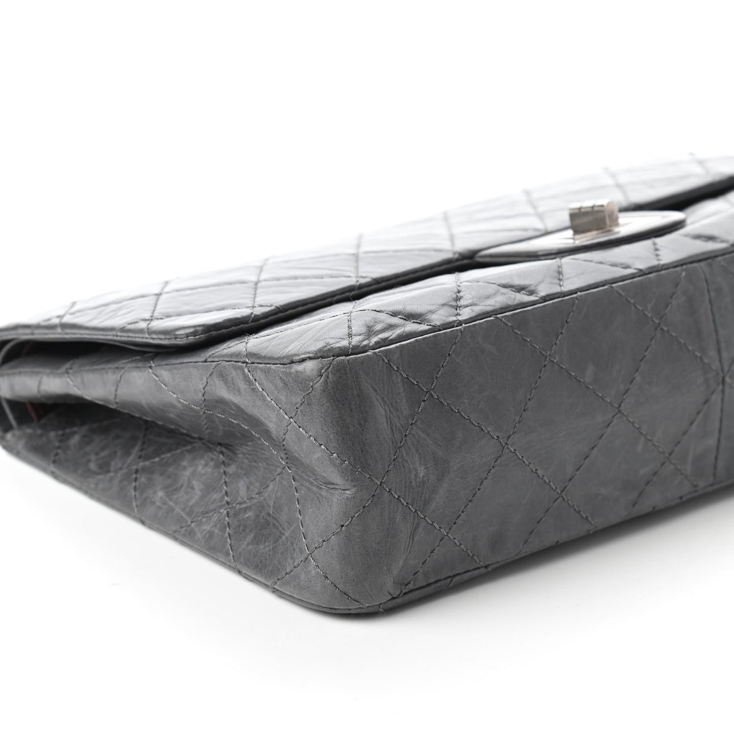 Aged Calfskin Quilted 50th Anniversary 2.55 Reissue 227 Flap Grey
