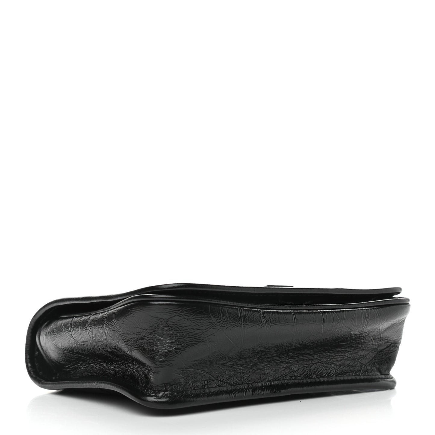 Crinkled Calfskin Matelasse Monogram Niki Chain Wallet Black