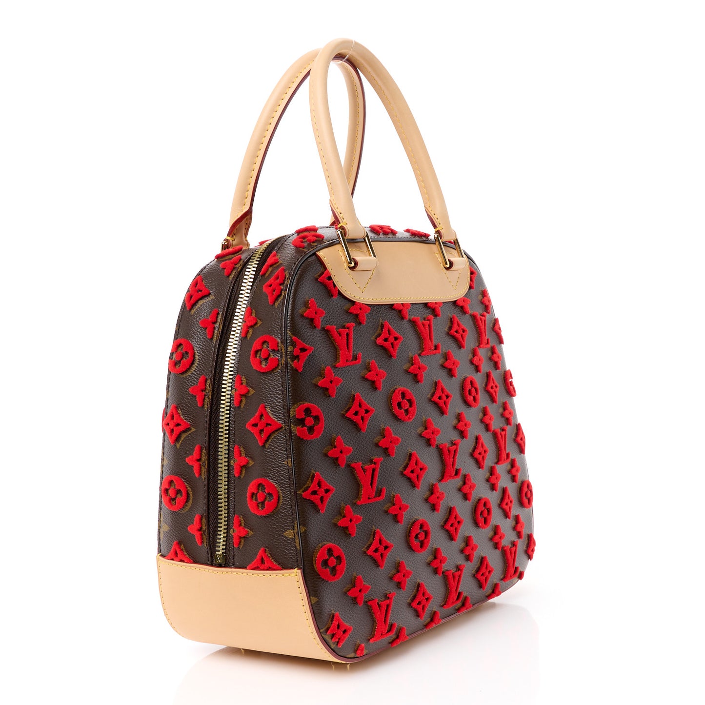 Monogram Tuffetage Deauville Cube Red