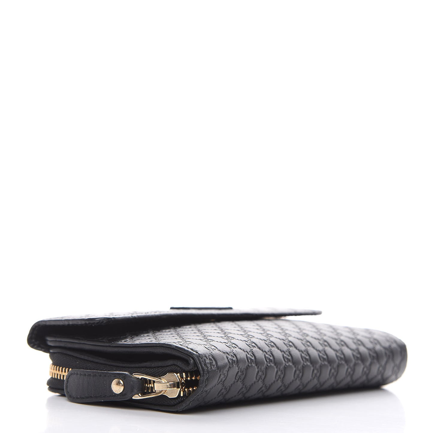 Soft Microguccissima Continental Zip Wallet Black
