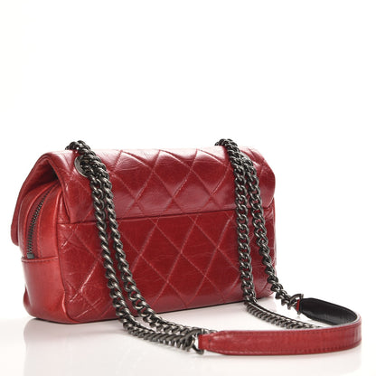 Chanel Glazed Calfskin Quilted Small Duo Color Flap Red 3 of 7
