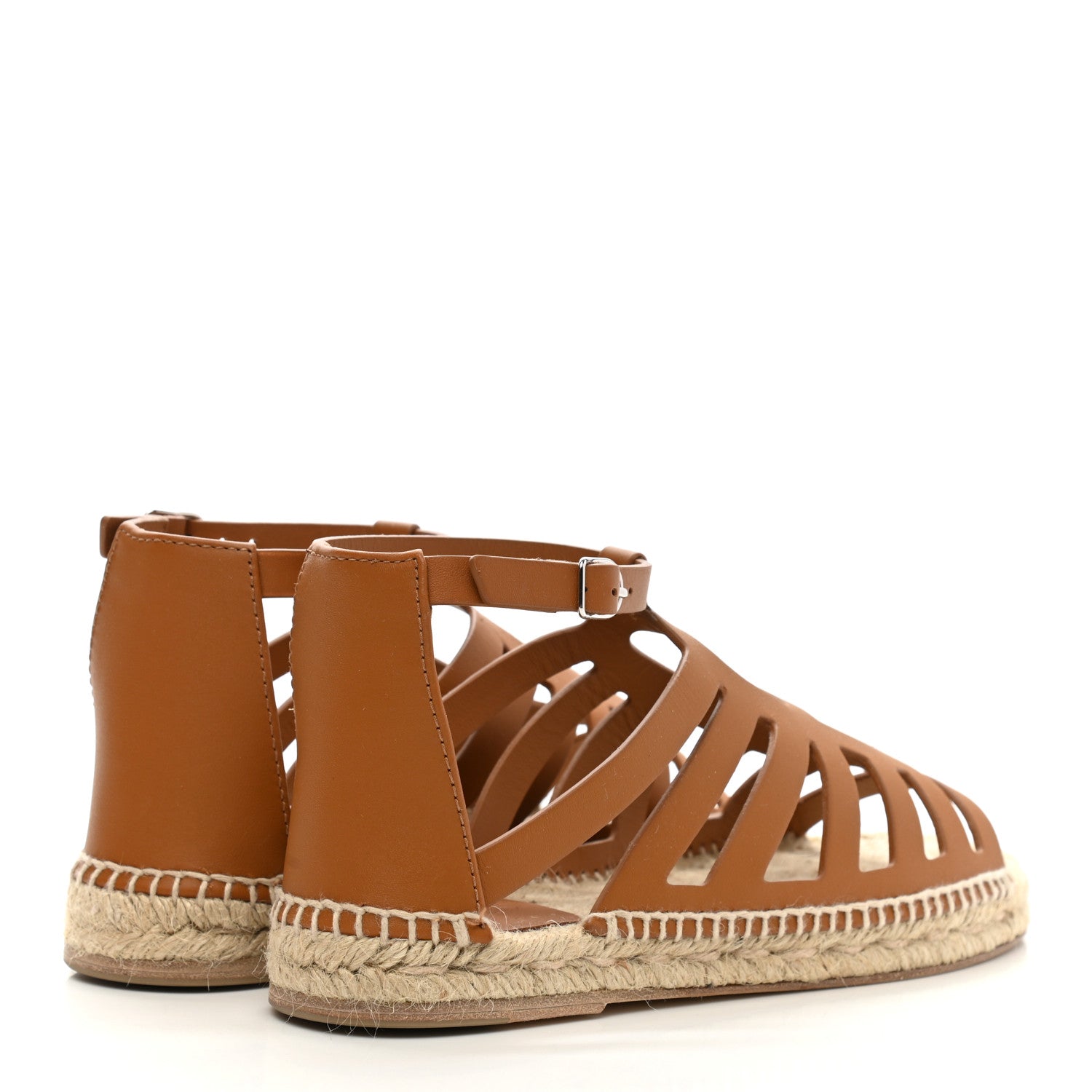 Hermes Calfskin Costanza Espadrille Sandals 36 Beige Dore 4 of 9