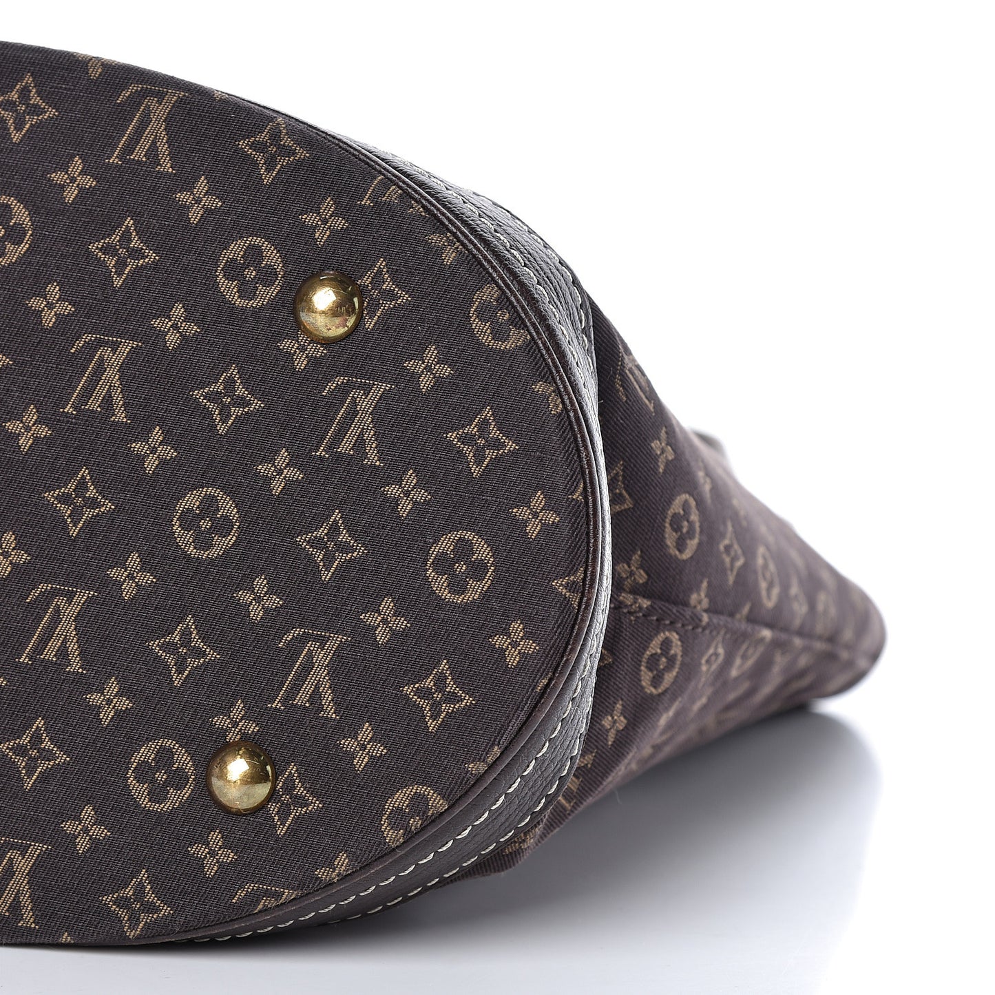 Mini Lin Monogram Bucket Bag Ebene