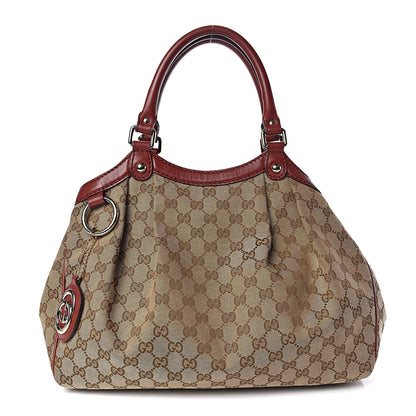 Gucci Monogram Medium Sukey Tote Dark Red 1 of 11