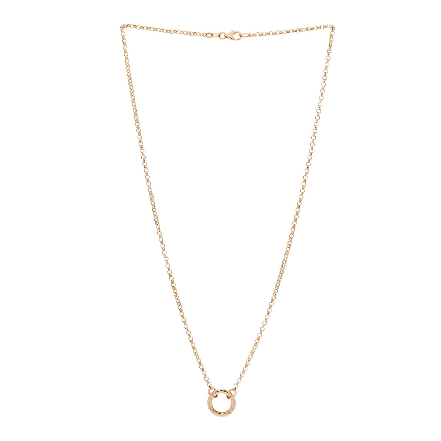 18K Yellow Gold Small Belcher Chain Mini Chubby Annex Link Necklace