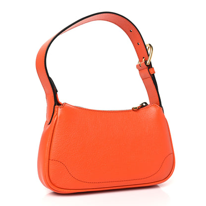 Gucci Goatskin Mini Aphrodite Shoulder Bag Orange 3 of 10