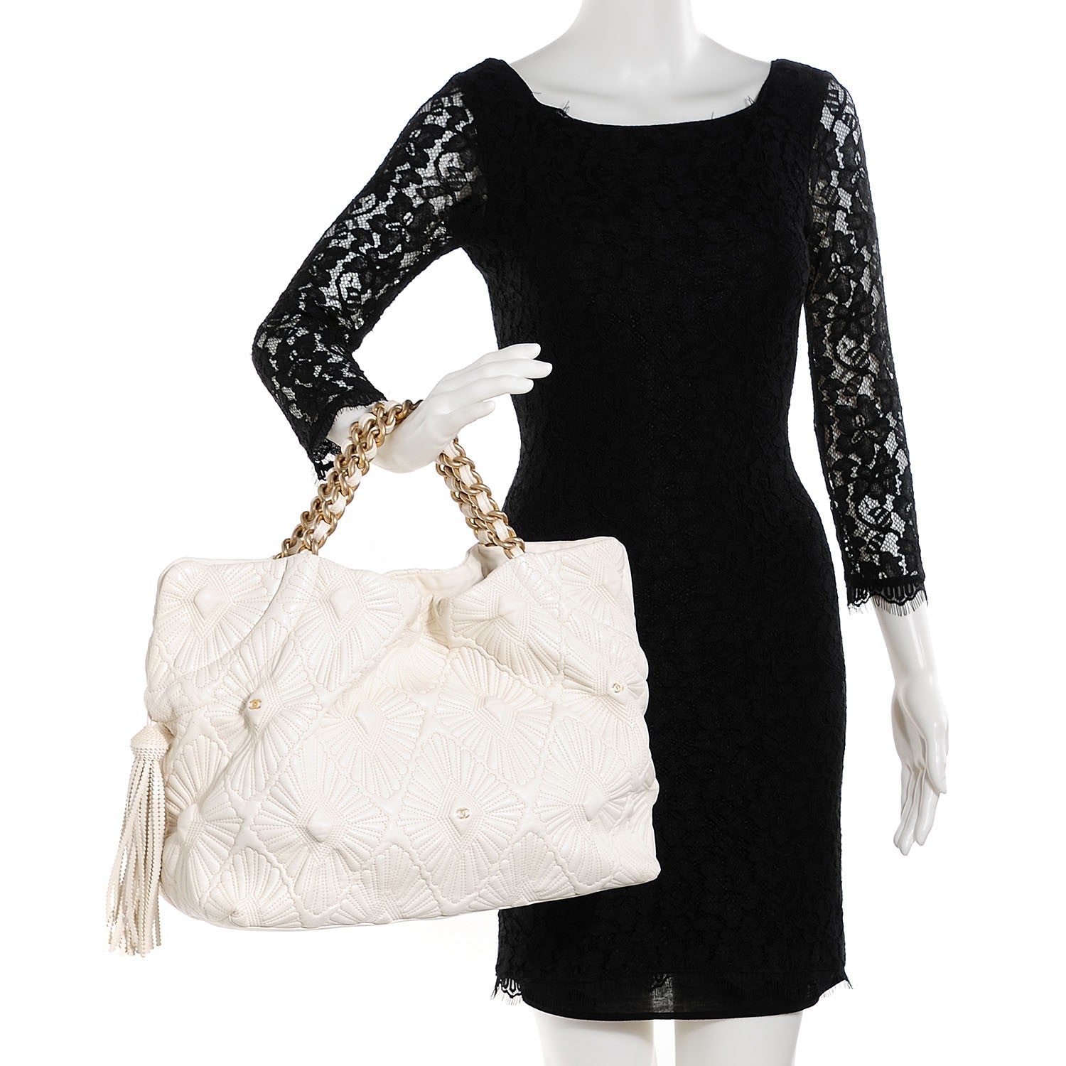 Chanel Lambskin Quilted Large Ca D'Oro Tote Ivory 2 of 7