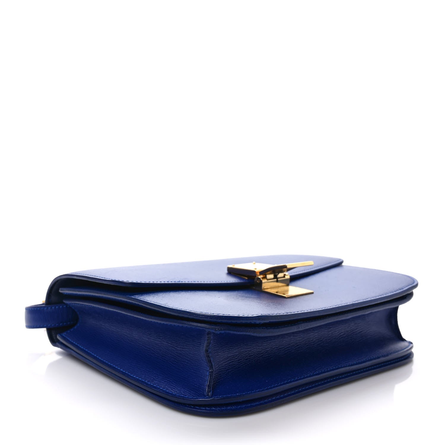 Celine Liege Calfskin Medium Classic Box Flap Bag Indigo 4 of 9
