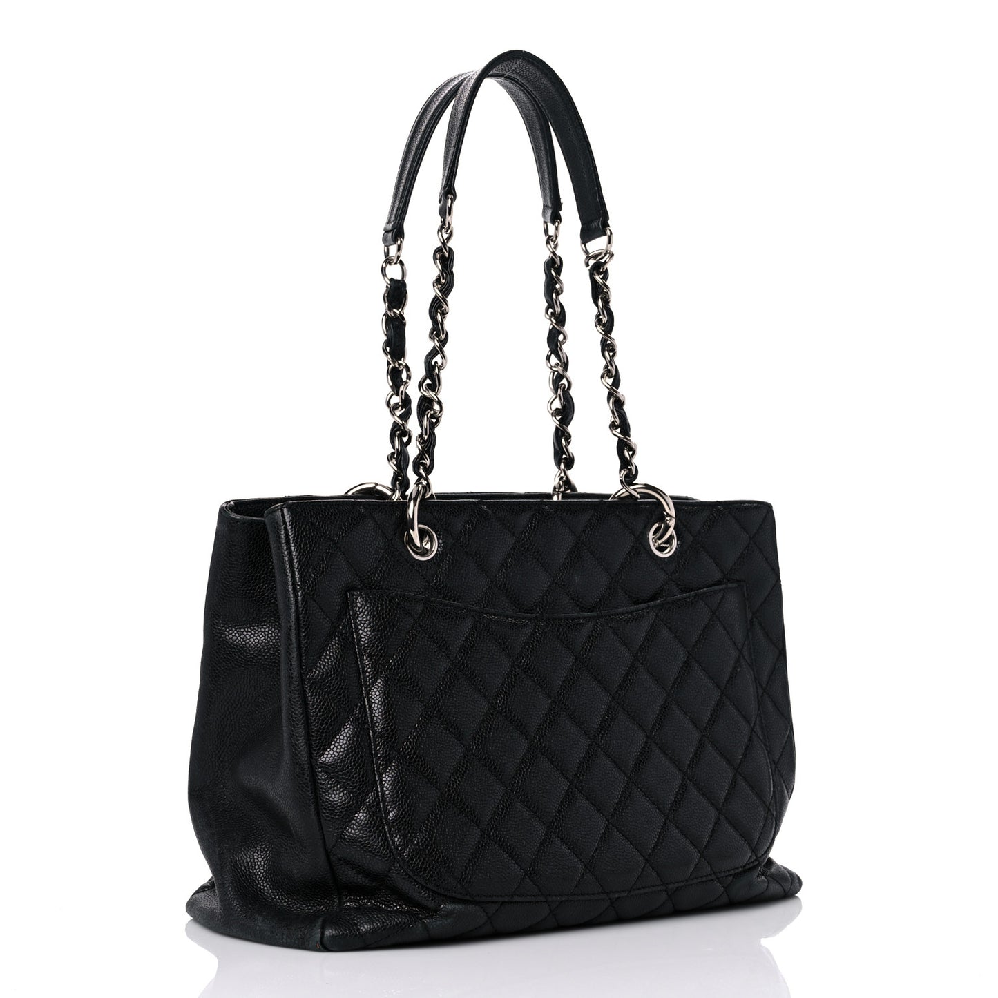 Caviar Quilted Grand Shopping Tote GST Black