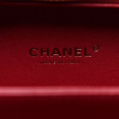 Chanel Caviar Quilted Small CC Filigree Vanity Case Burgundy 6 of 11