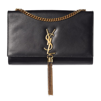 Saint Laurent Smooth Calfskin Medium Classic Monogram Kate Tassel Satchel Black 1 of 10