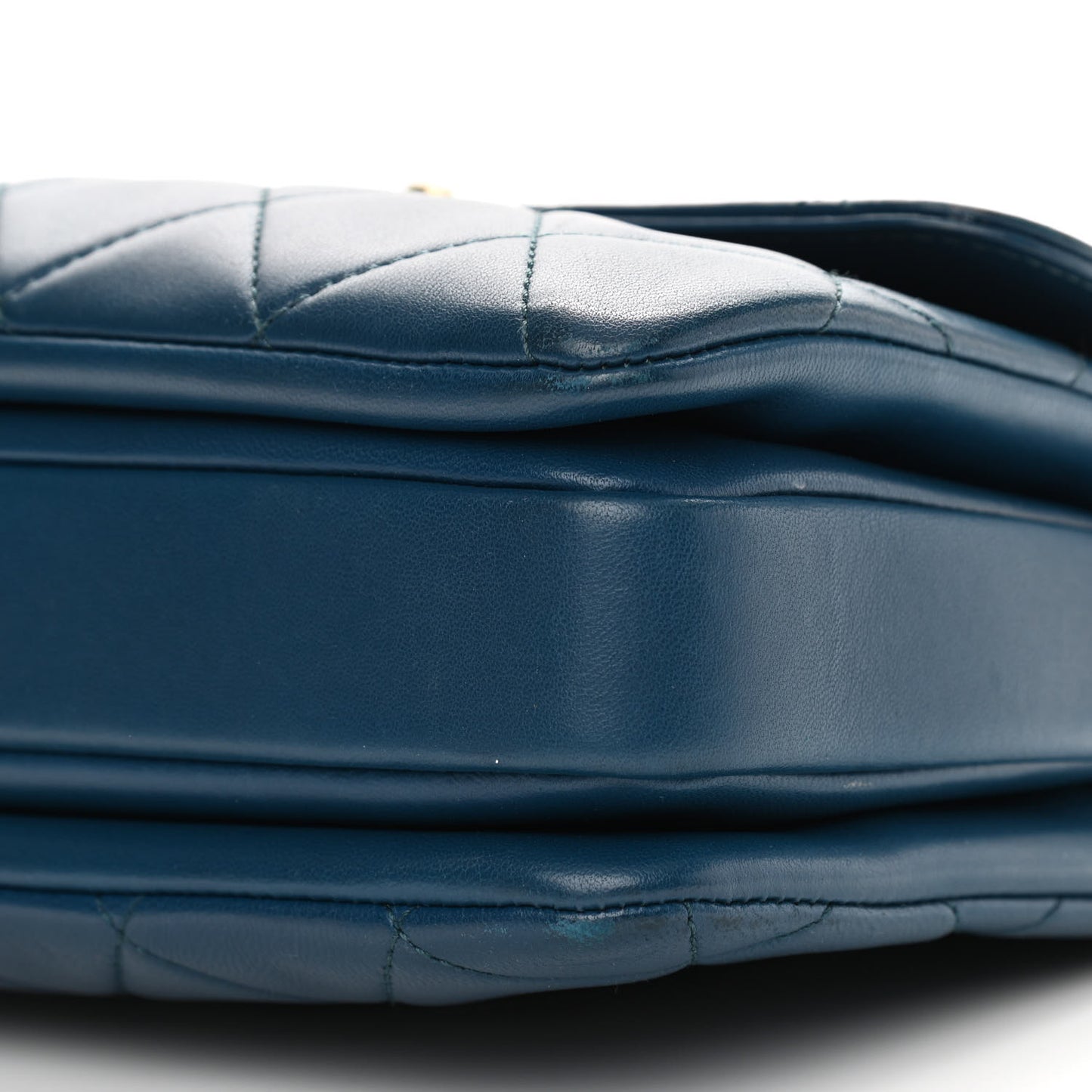 Lambskin Quilted Small Trendy CC Flap Dual Handle Bag Blue
