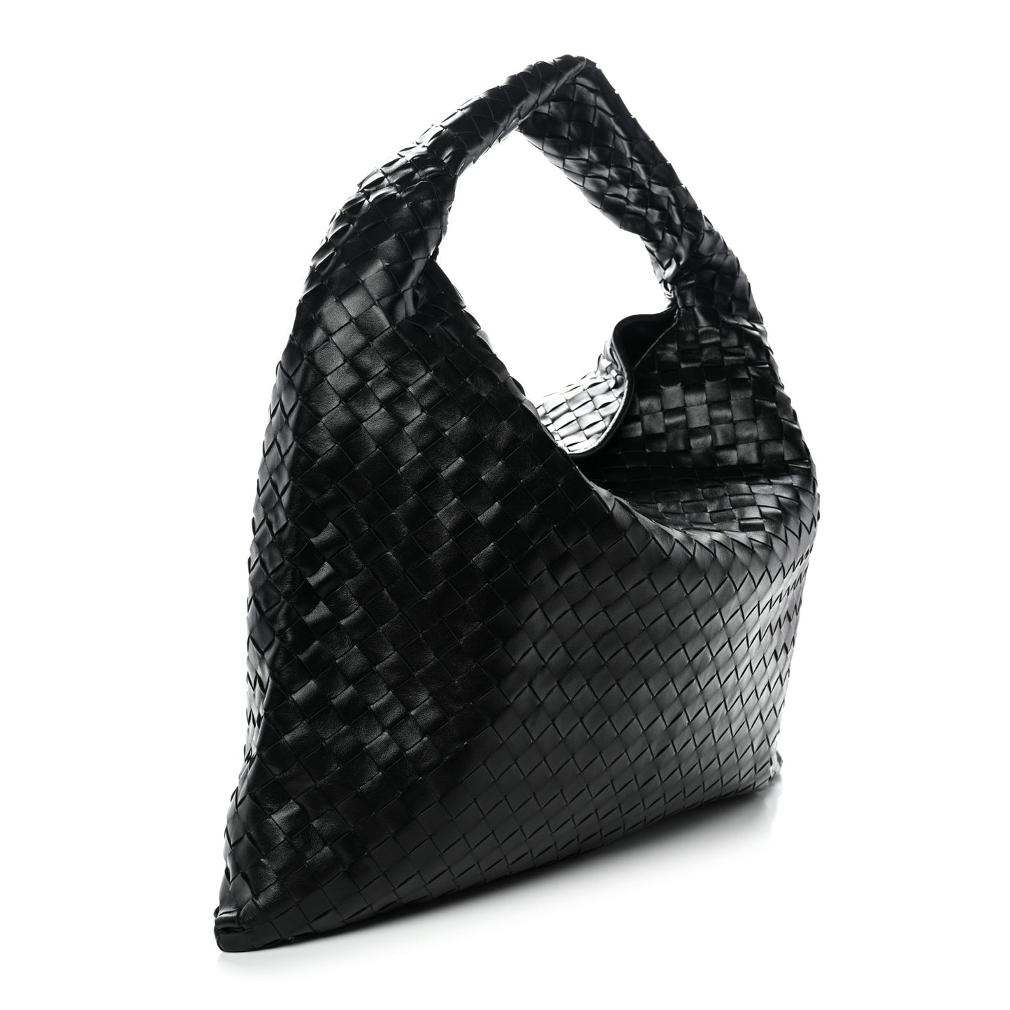 Calfskin Intrecciato Large Hop Black Black