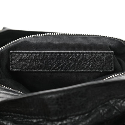 Balenciaga Agneau Classic Silver Hardware City Logo Strap Black White 8 of 11