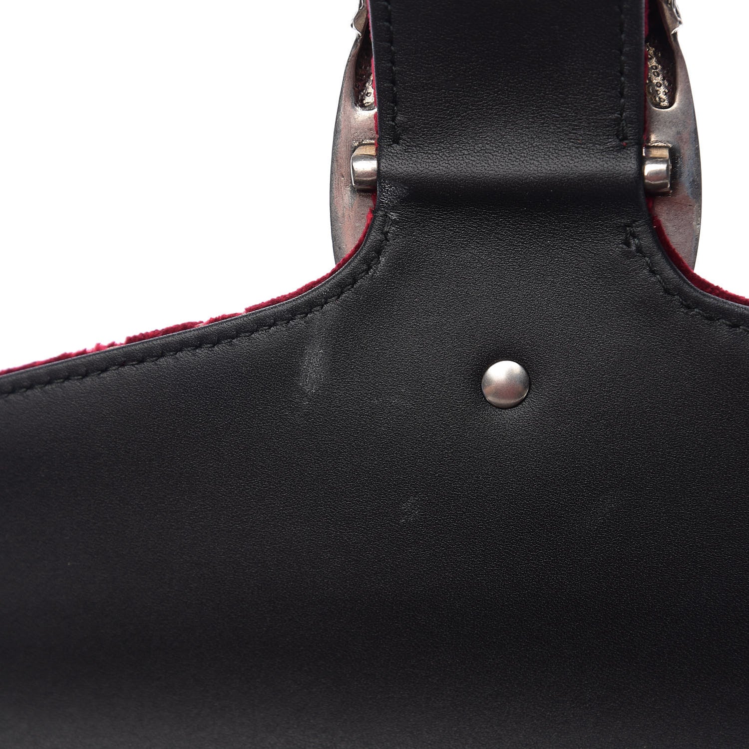 Gucci Velvet Skipper GG Monogram Small Dionysus Shoulder Bag Red Cipria Black 7 of 10