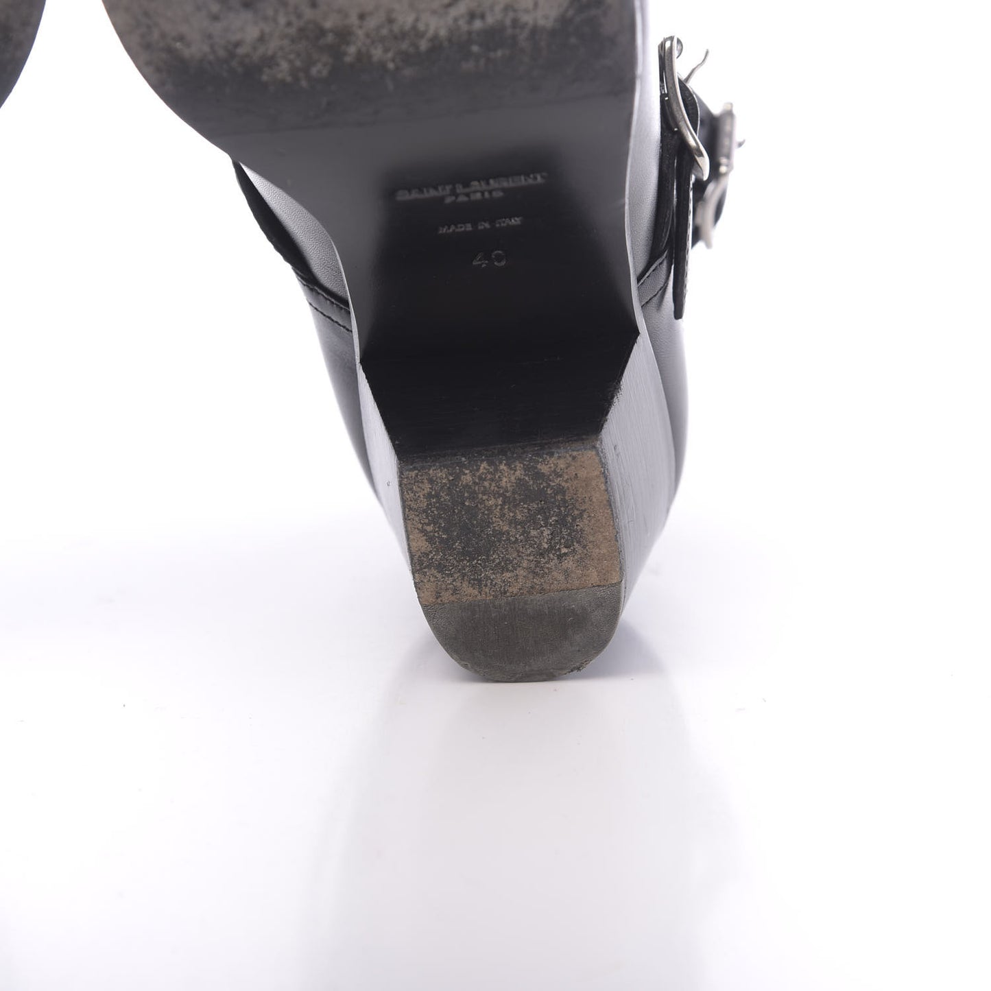 Calfskin Rock Rivet Stud Booties 40 Black