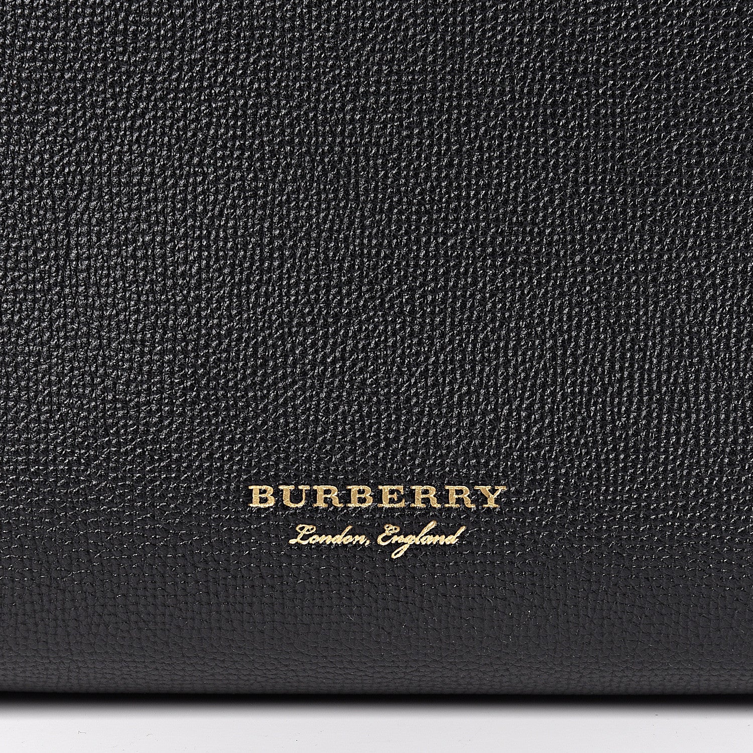 Burberry Grainy Calfskin House Check Medium Banner Tote Black 8 of 11
