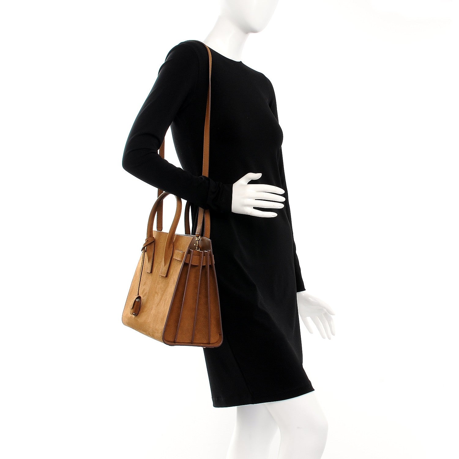 Saint Laurent Nubuck Small Sac de Jour Tan 2 of 14