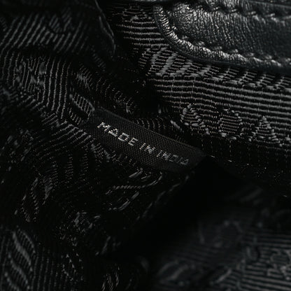 Prada Tessuto Nylon Soft Calfskin Tote Black 7 of 10