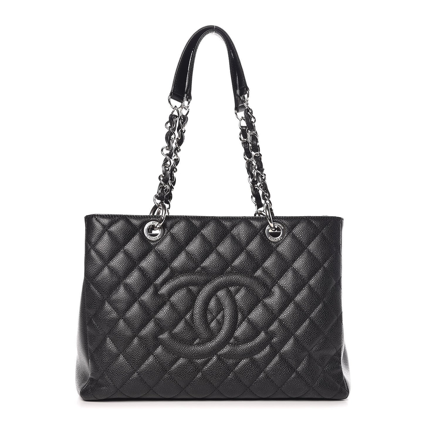 Caviar Quilted Grand Shopping Tote GST Black
