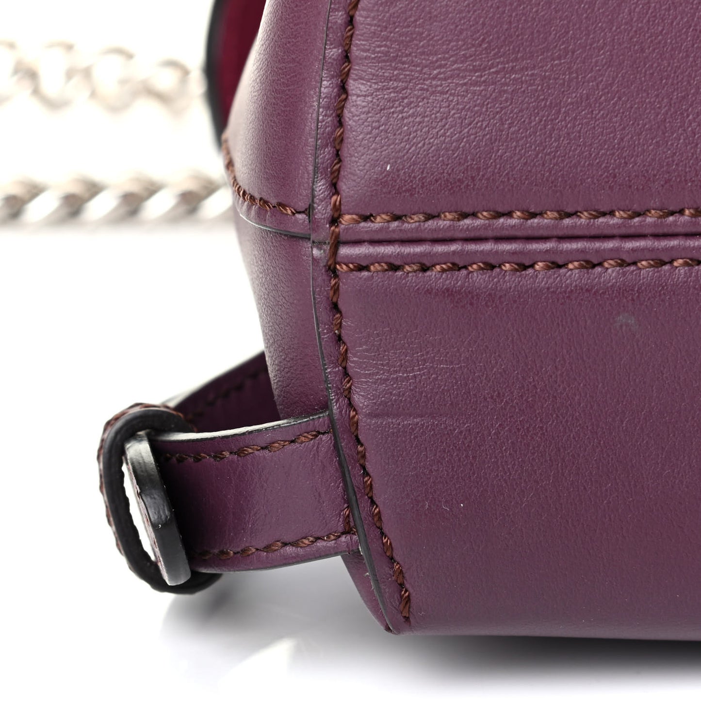 Vitello Century Pearl Bi-Color Scalloped Mini Back to School Backpack Amarone Black Cherry