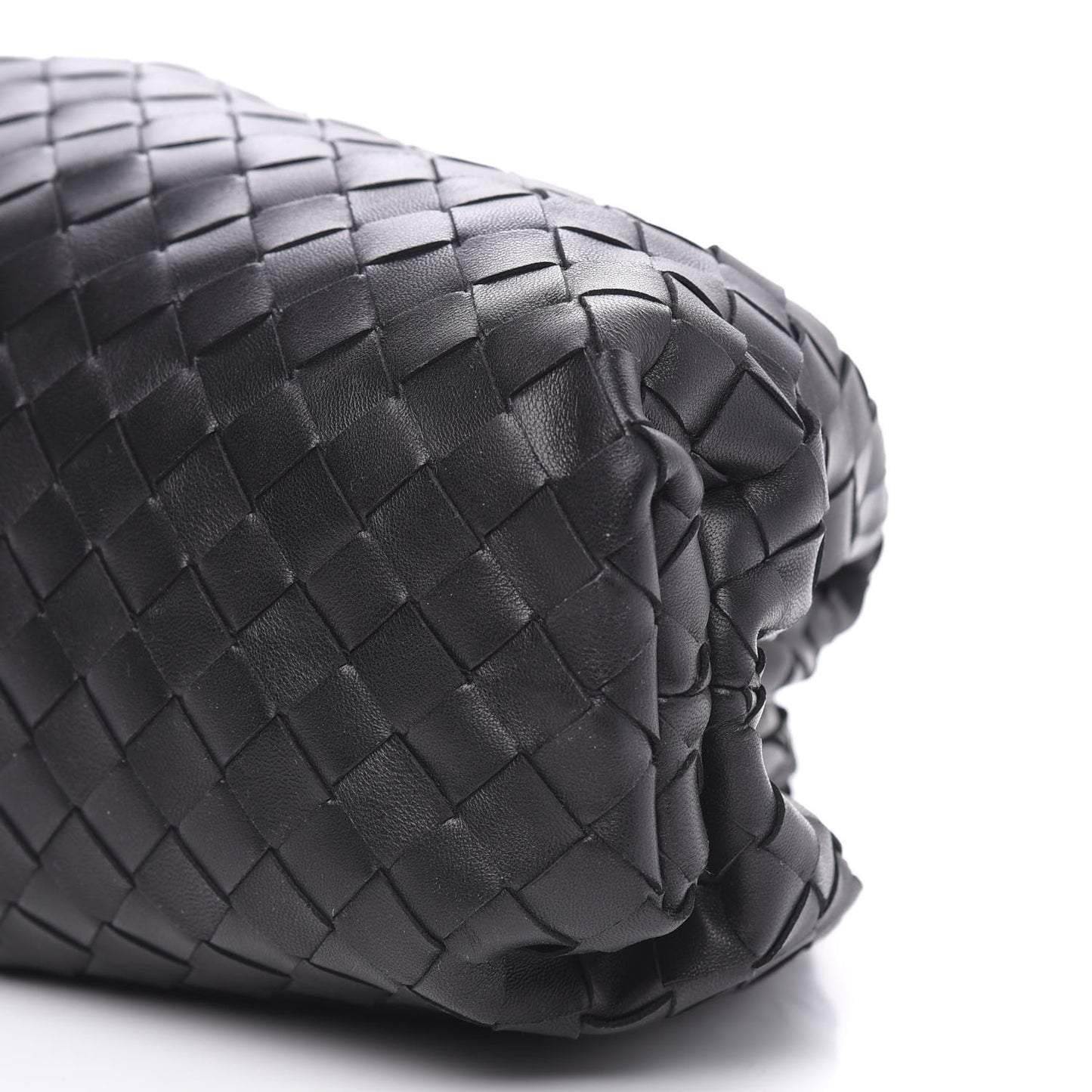 Nappa Maxi Intreccio The Pouch Oversized Clutch Black