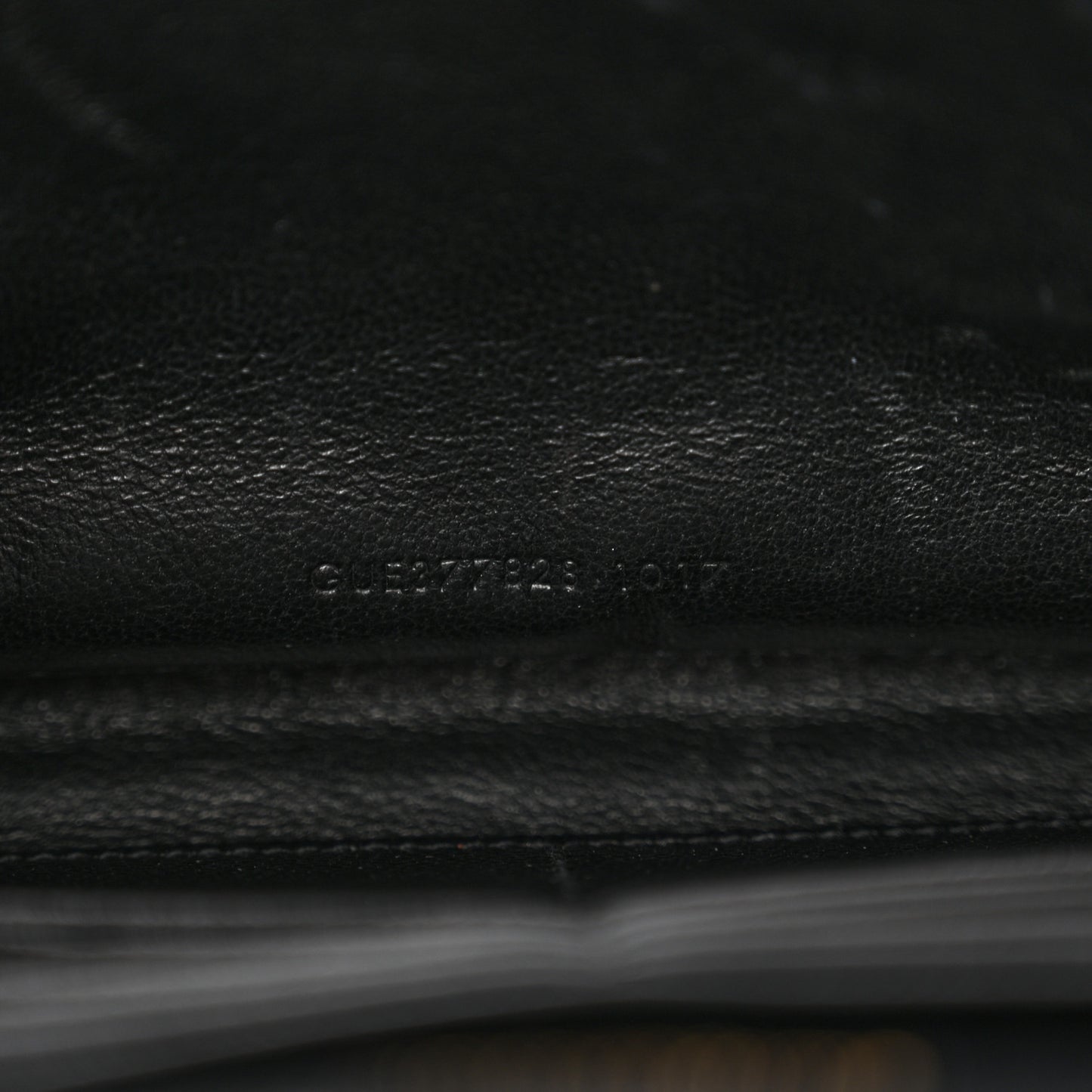 Grain De Poudre Matelasse Chevron Monogram Chain Wallet Black