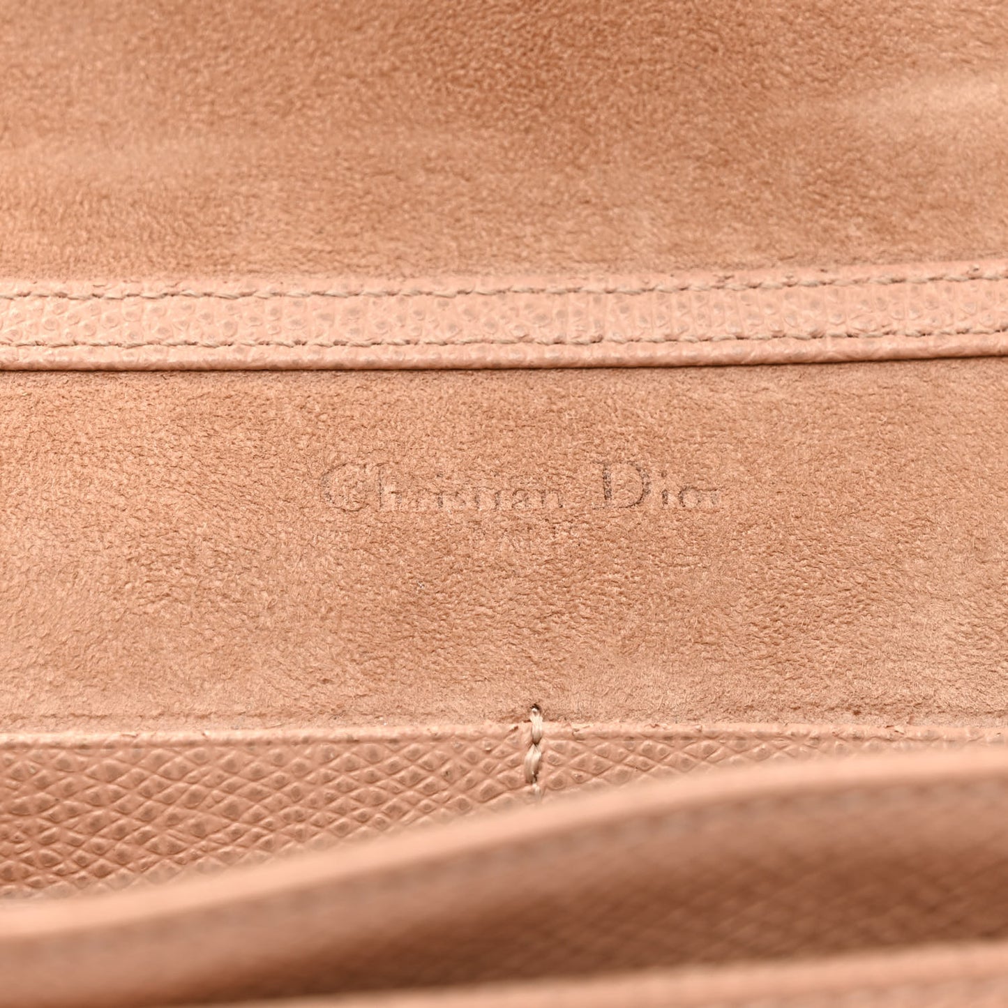 Grained Calfskin Diorama Wallet on Chain Pouch Fard