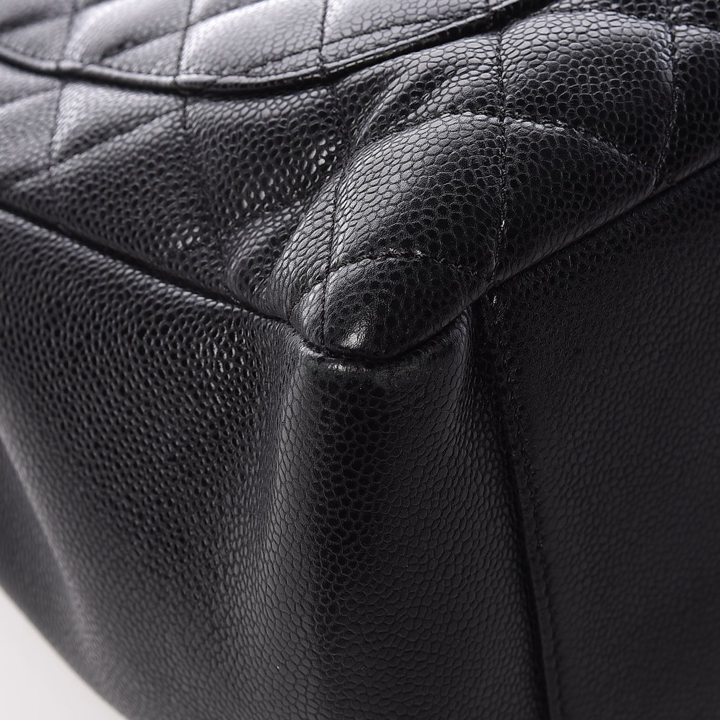 Caviar Quilted Grand Shopping Tote GST Black