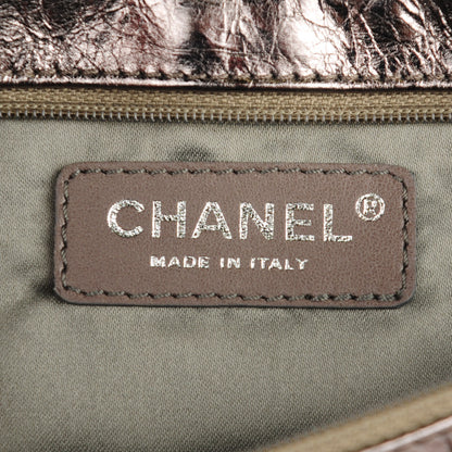 Chanel Perforated Lambskin CC Clutch Metallic Dark Grey 6 of 7