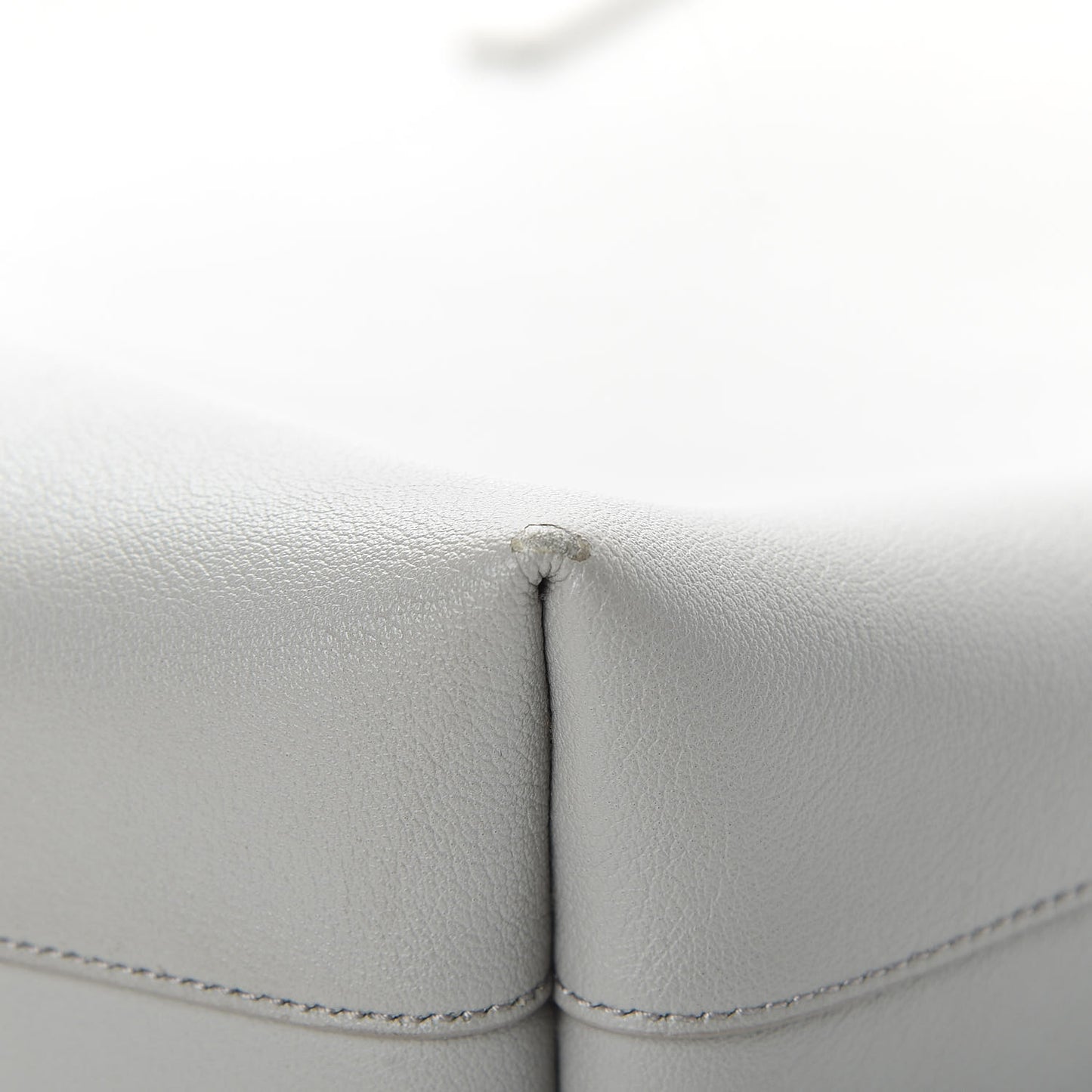 Calfskin Medium Shopping Tote Light Gray