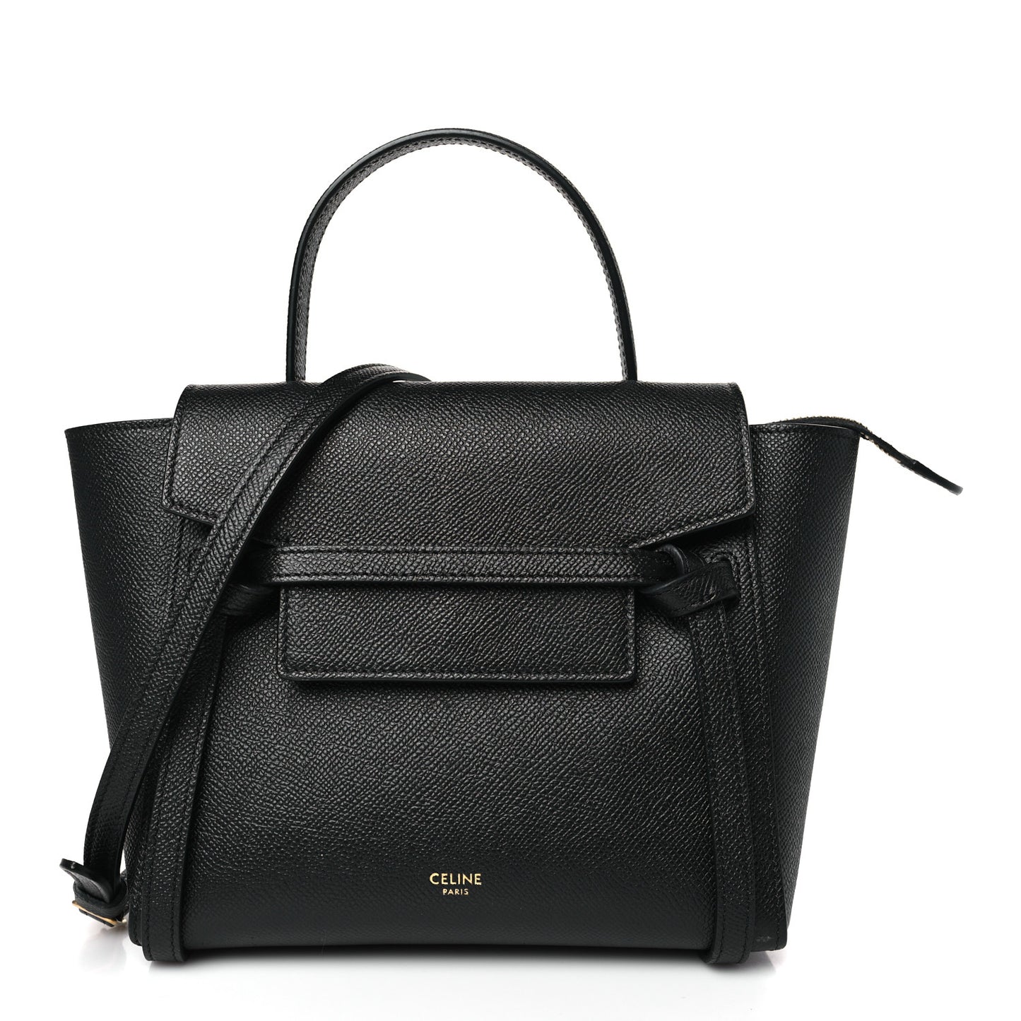 Grained Calfskin Nano Belt Bag Black
