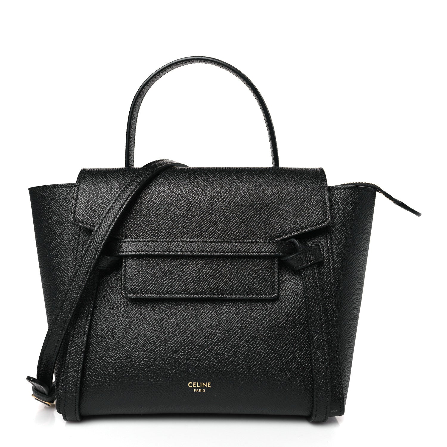 Celine Grained Calfskin Nano Belt Bag Black 1 of 9