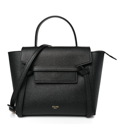 Celine Grained Calfskin Nano Belt Bag Black 1 of 9