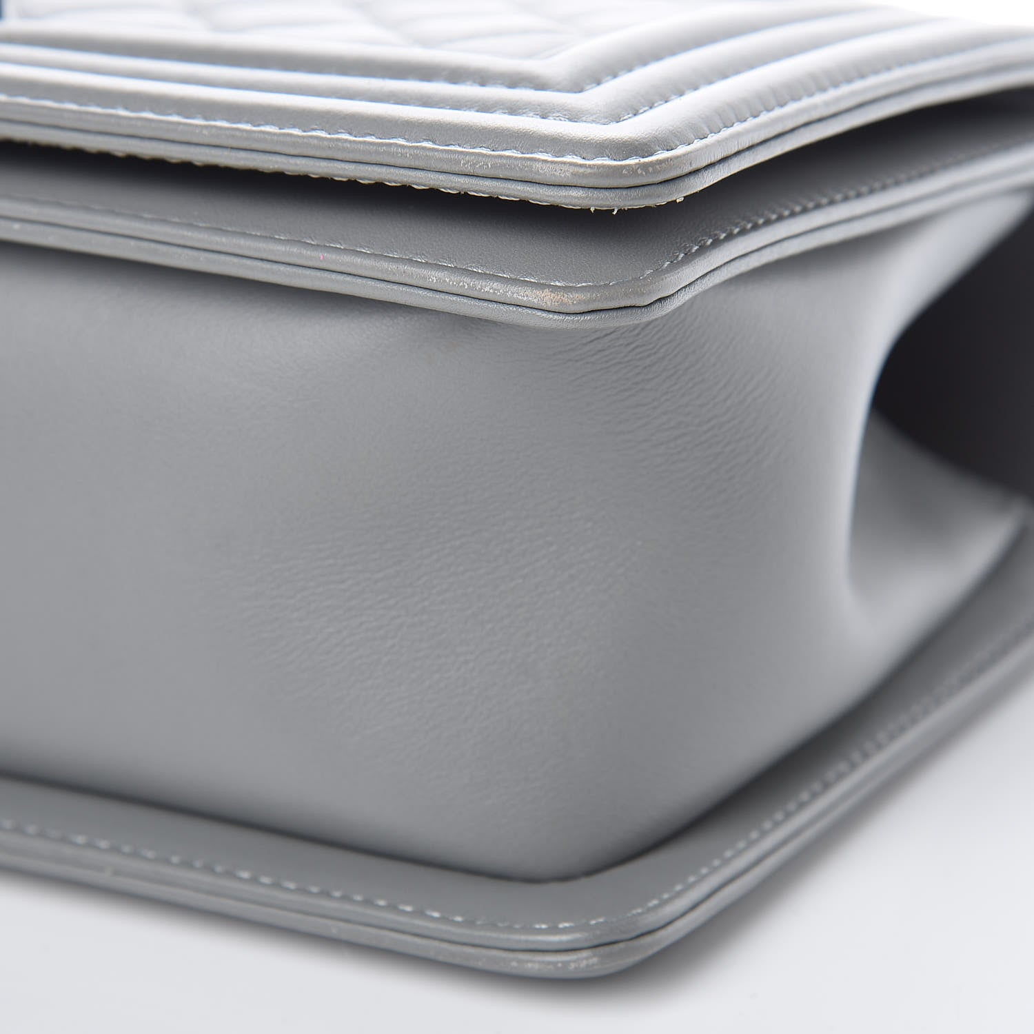 Chanel Lambskin Quilted Medium Boy Flap Grey 9 of 9