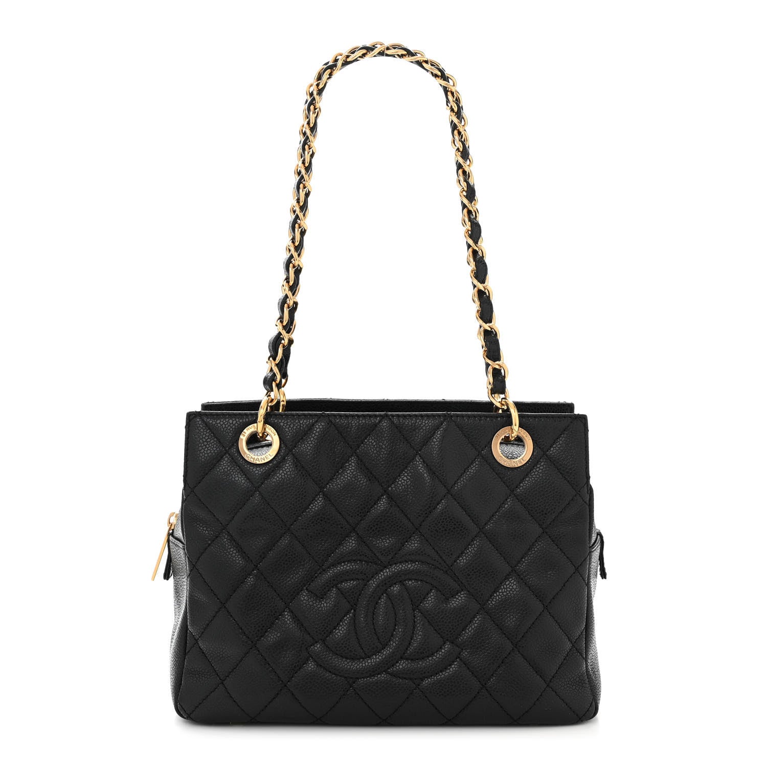 Chanel Caviar Quilted Petit Timeless Shopping Tote PTT Black 1 of 12