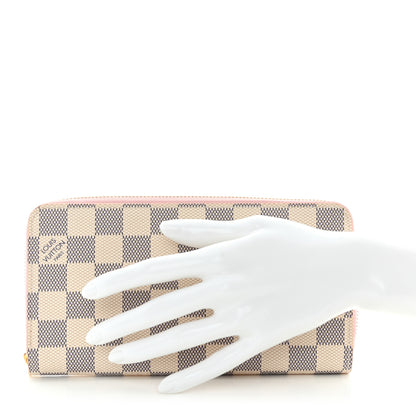 Louis Vuitton Damier Azur Zippy Wallet Rose Ballerine 2 of 7