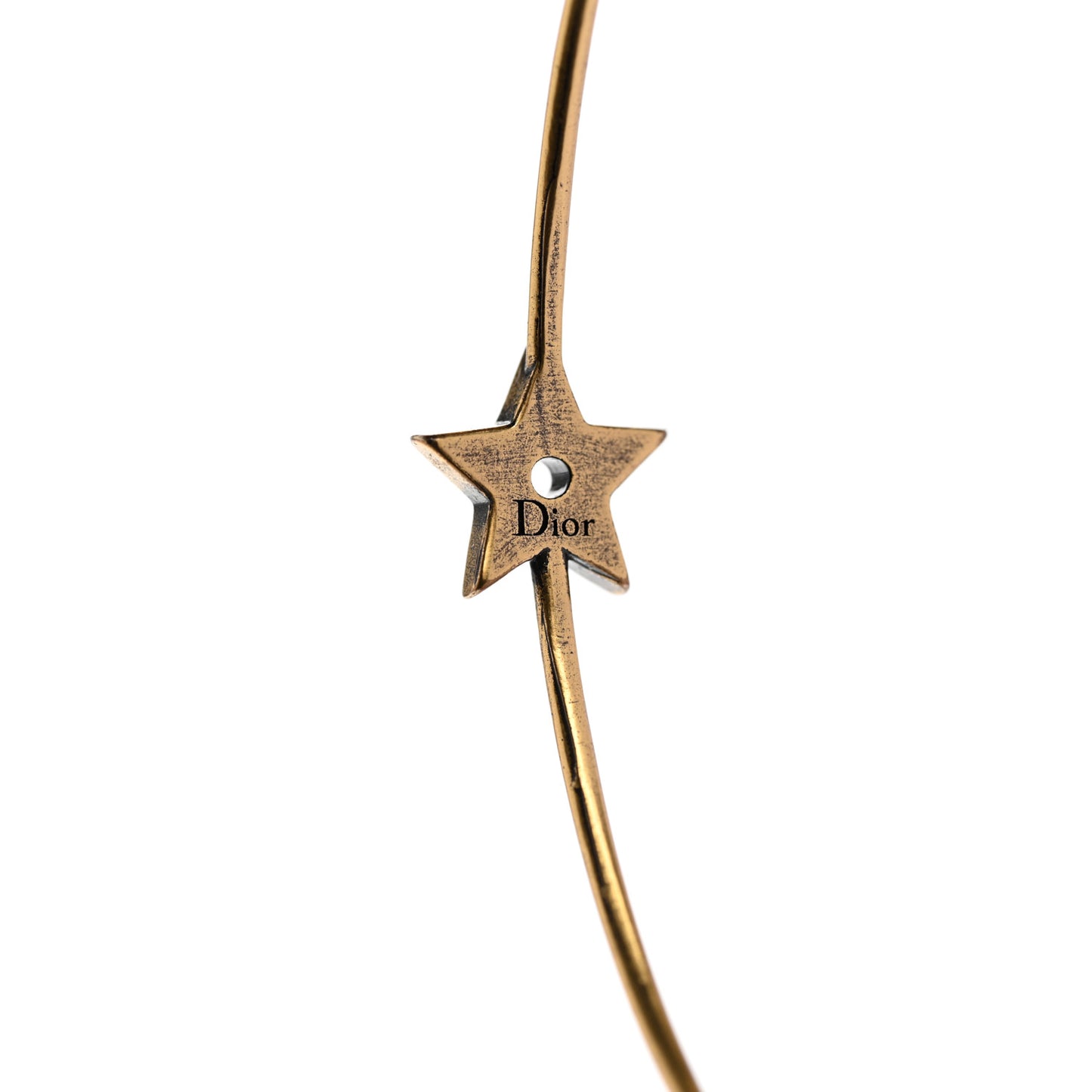 Metal J'Adior Hoop Earrings Aged Gold