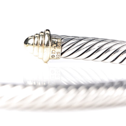 David Yurman Sterling Silver 14K Yellow Gold 5mm Cable Classics Bracelet 4 of 4
