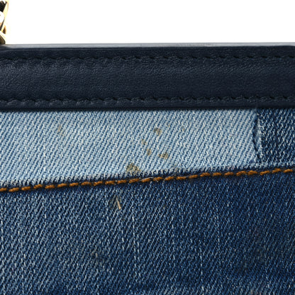 Dolce & Gabbana Calfskin Denim Patchwork Medium Miss Sicily Satchel Blue 9 of 12