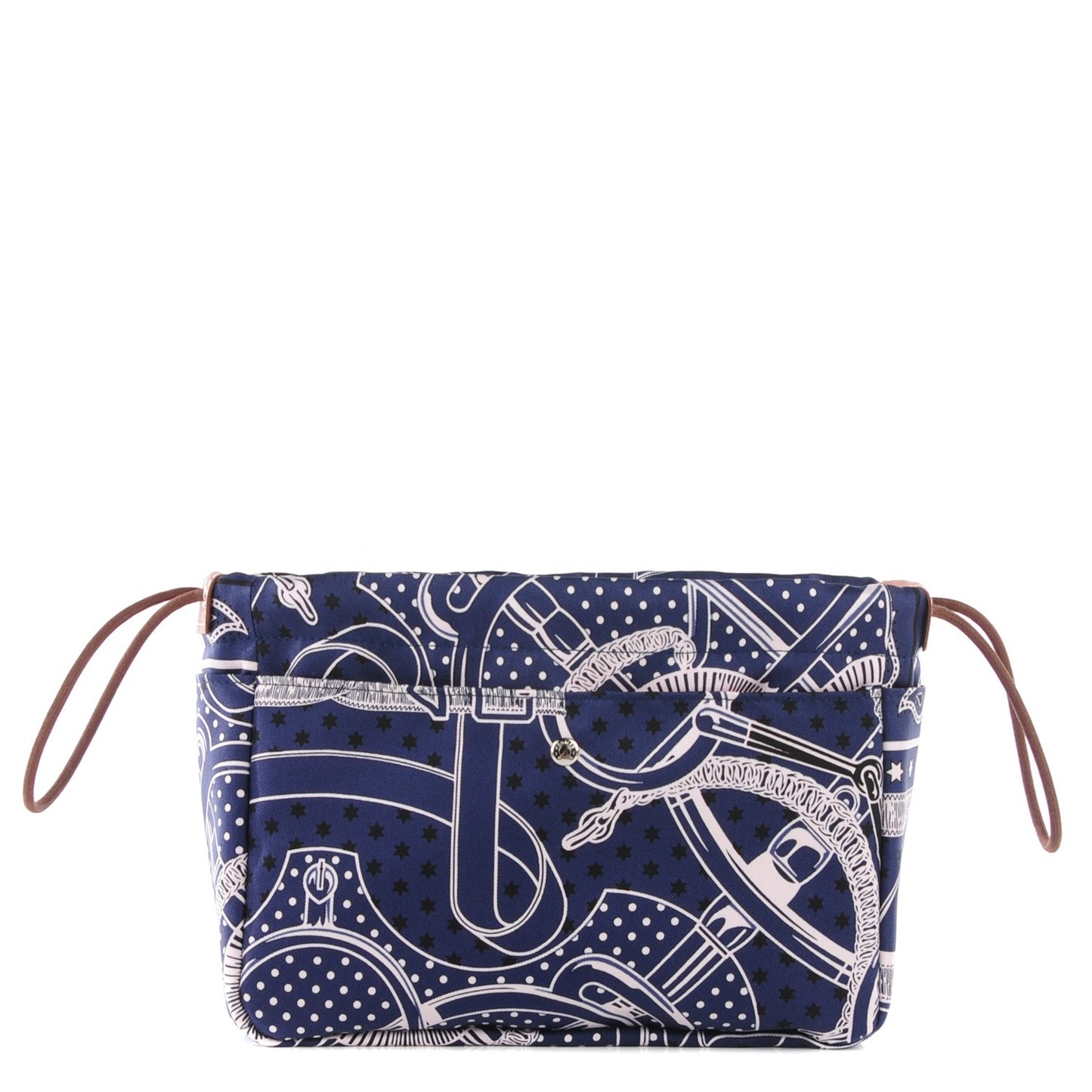 Barenia Silk Eperons d'Or Fourbi 20 PM Pouch Fauve Bleu Nuit