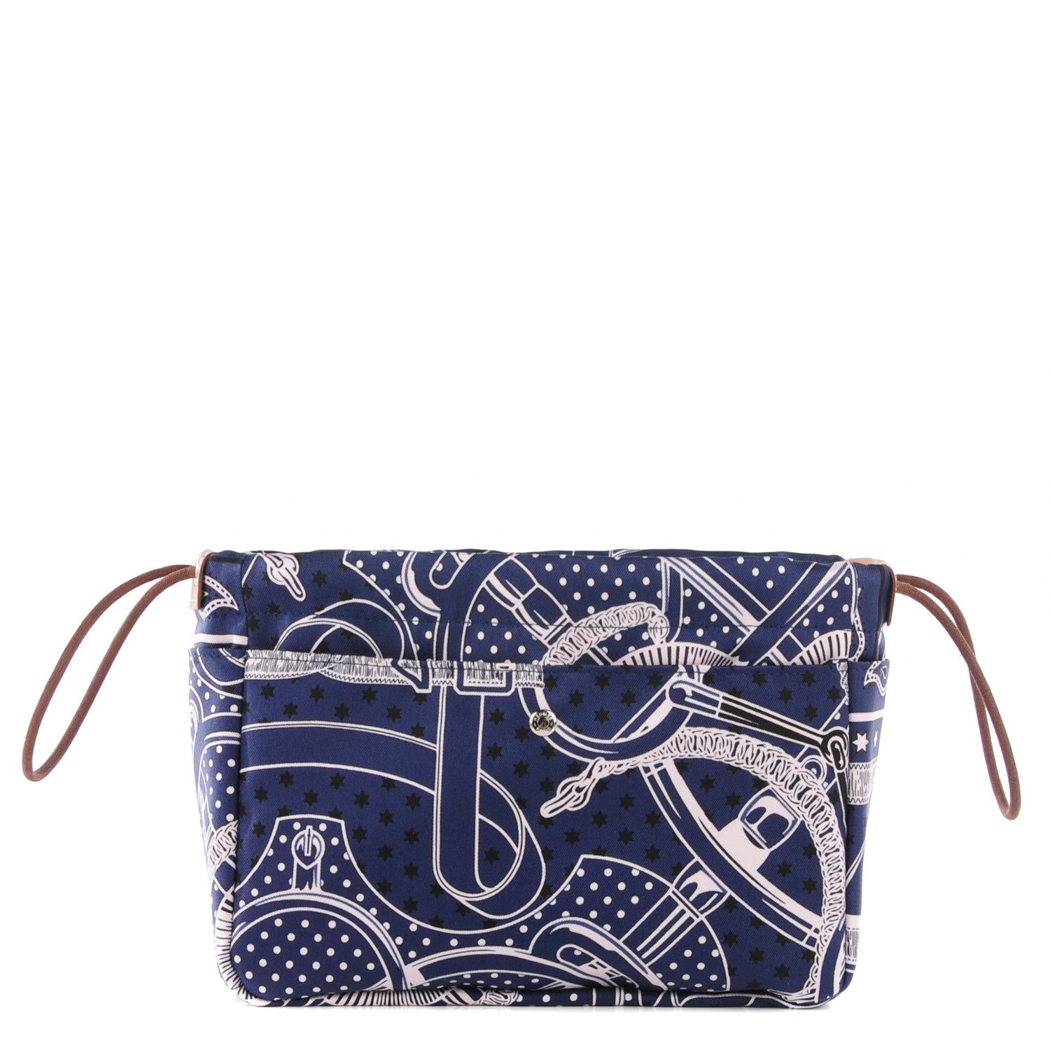 Hermes Barenia Silk Eperons d'Or Fourbi 20 PM Pouch Fauve Bleu Nuit 1 of 11
