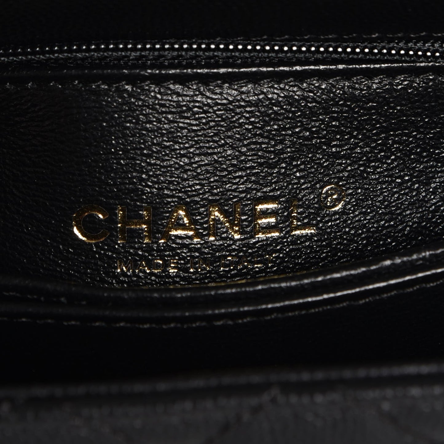 Caviar Lizard Quilted Mini Coco Handle Flap Black