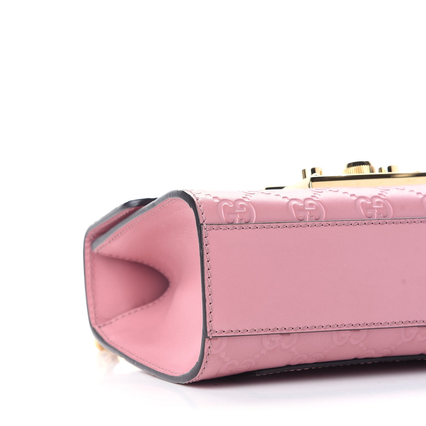 Guccissima Small Padlock Shoulder Bag Rose Baby Candy